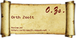 Orth Zsolt névjegykártya